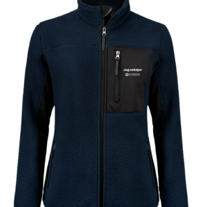 En fleecejacka för kvinnor med dragkedja.